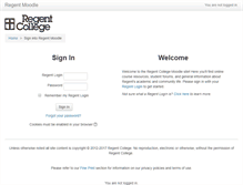 Tablet Screenshot of moodle.regent-college.edu