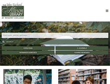 Tablet Screenshot of allisonlibrary.regent-college.edu